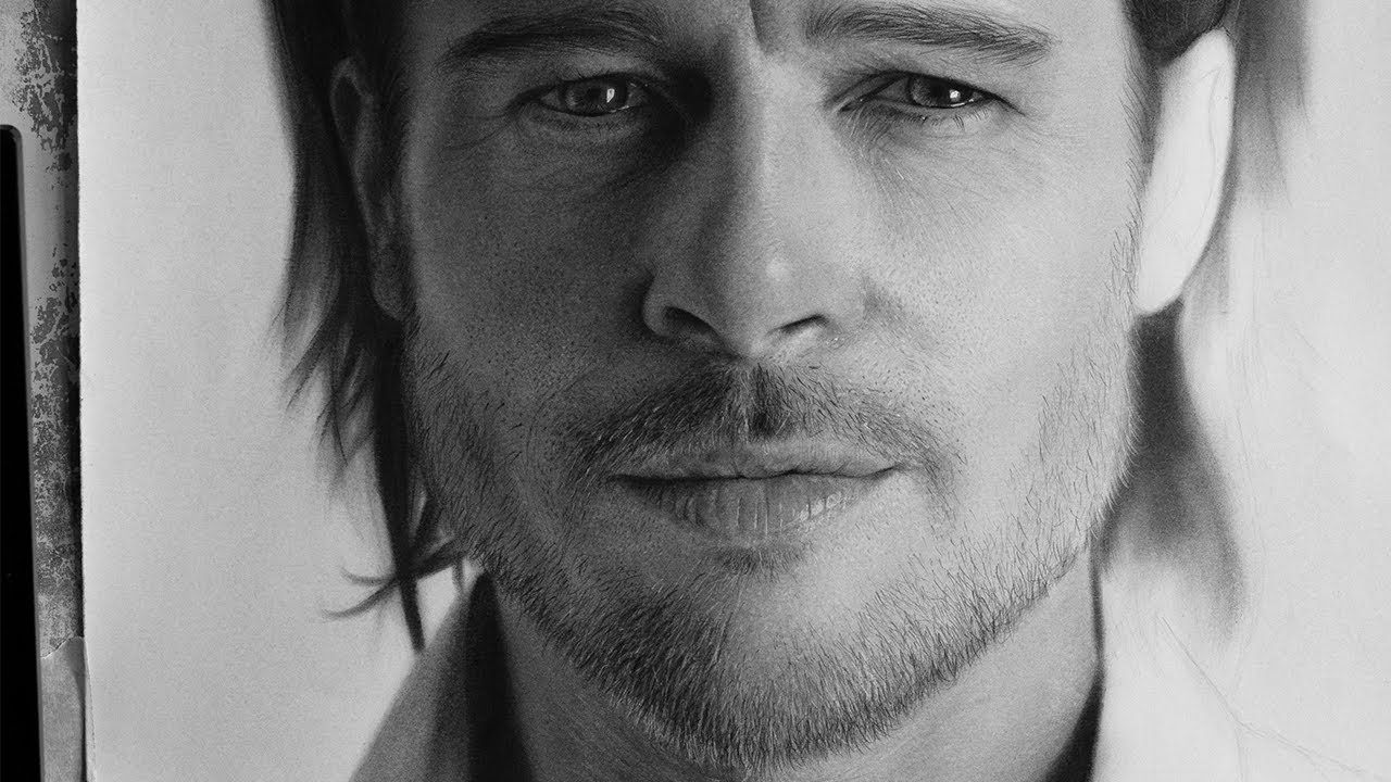 DRAWING REALISTIC LIPS(NO TIME-LAPSE) | BRAD PITT WIP