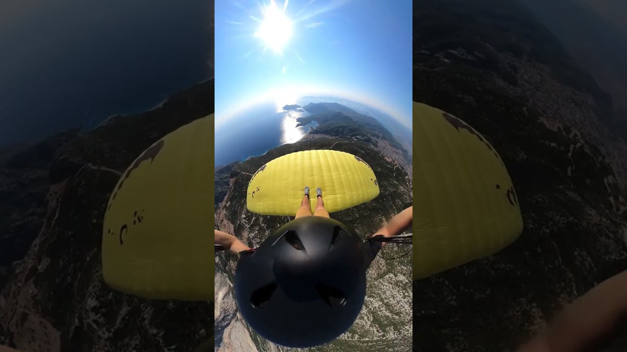 Pousando e andando em cima do paraquedas no ar! 😱 | OFF Me Nota | #shorts