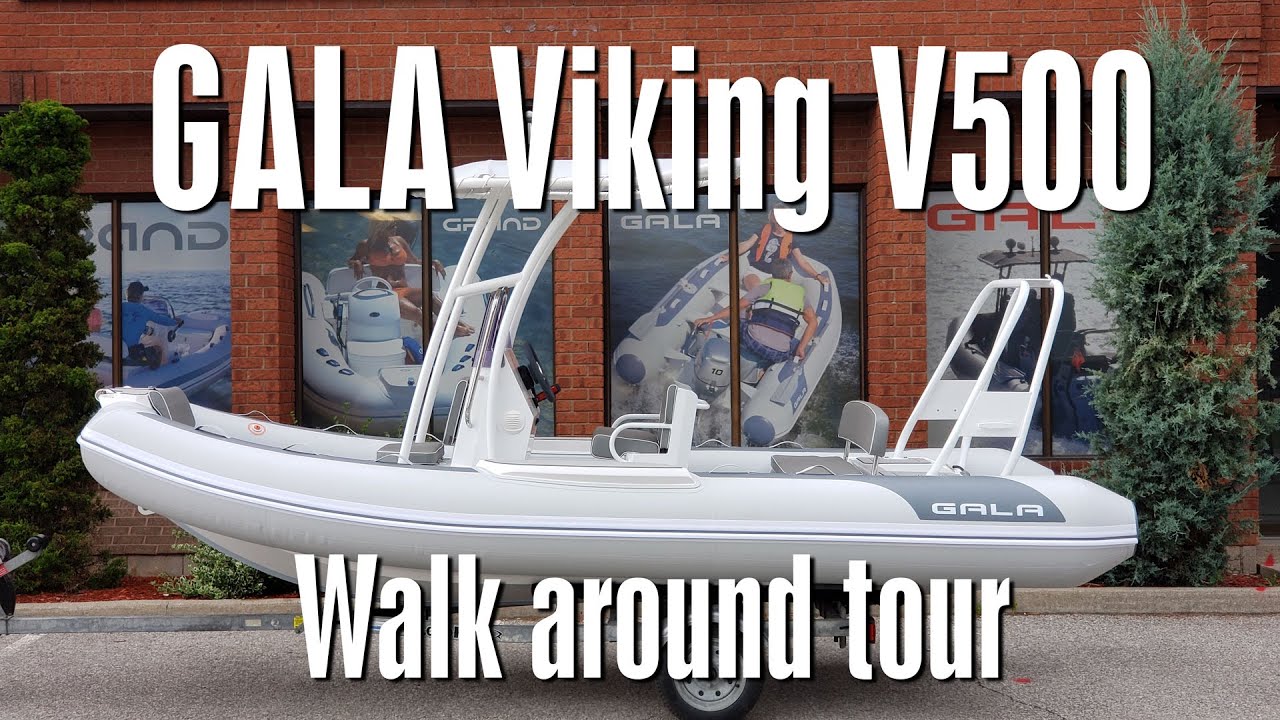 GALA Viking V500 - 16.5 ft long aluminum hull RIB rigid inflatable boat - Walk around tour