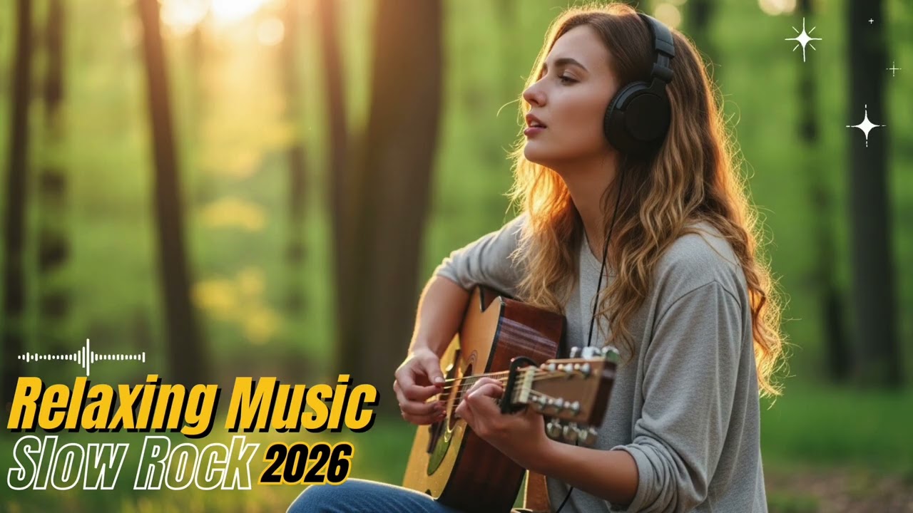 Slow Rock Nature Escape 🌲 Peaceful Guitar Instrumental in the Forest