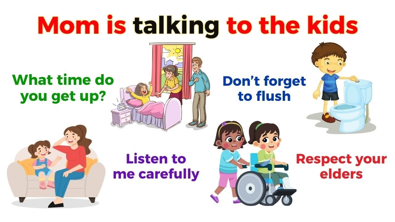 Parents Speak English With Kids | Spoken English for Kids | Daily use English Sentences