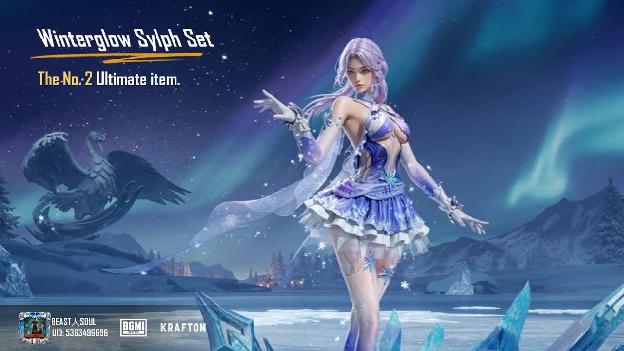 BGMI new ultimate winterglow slyph set  crate opening #bgmicrateopening 