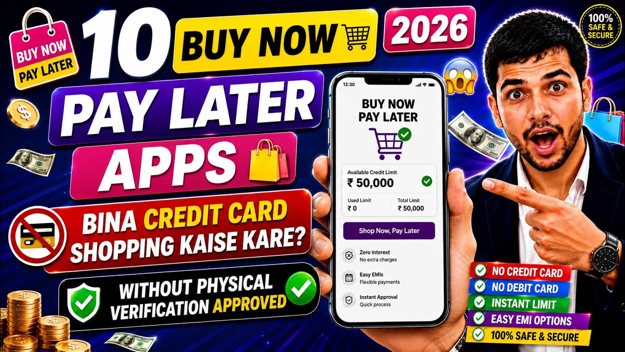Top 10 Buy Now Pay Later Apps 2026 😱 | Bina Credit Card Shopping Kaise Kare?