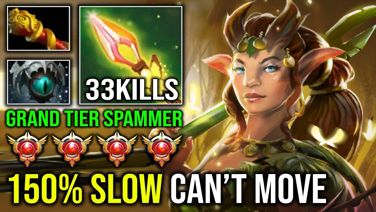 WTF 150% Move Slow Right Click Longest Range Pure Impetus with Eye of Skadi Enchantress Dota 2