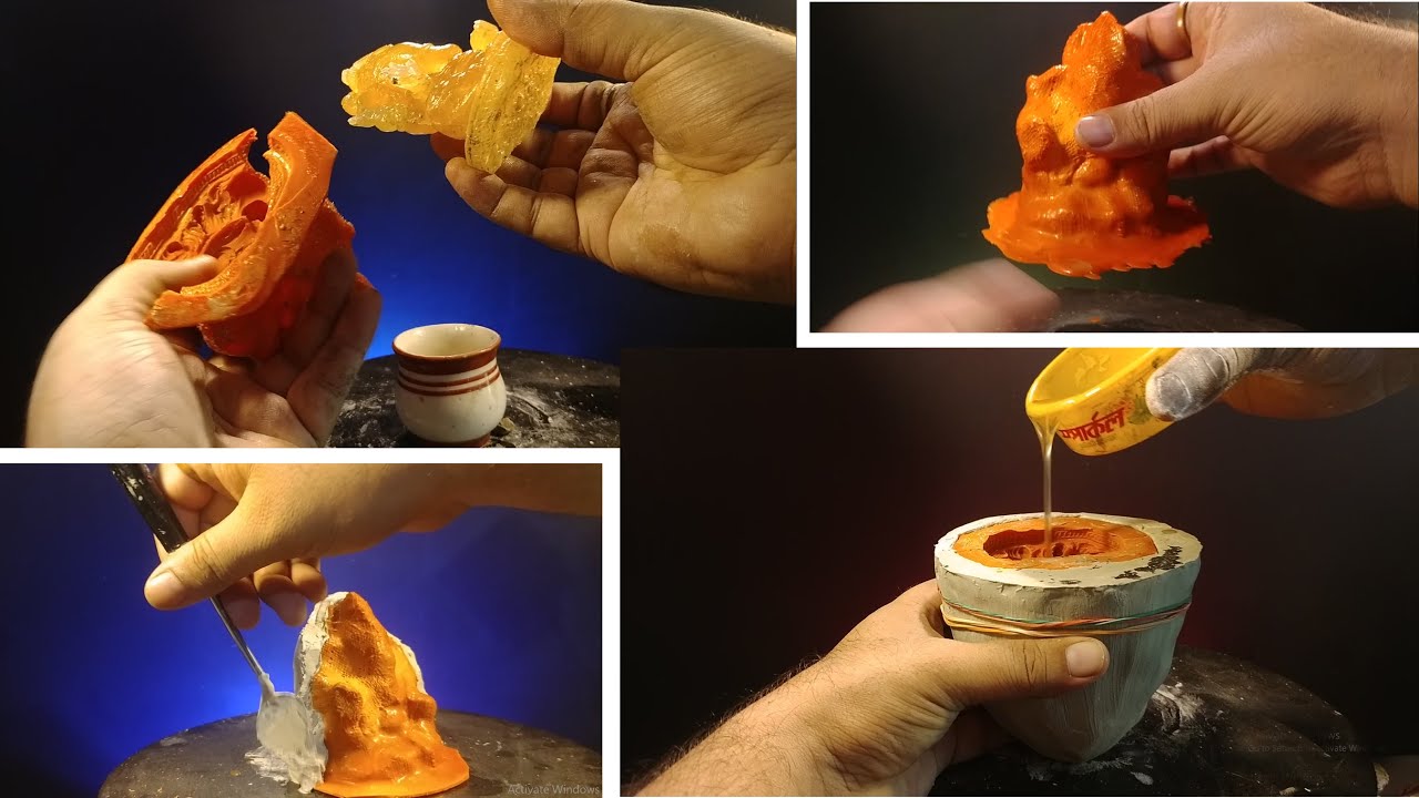 Rubber Molding & Fiber Casting Process | Fiberglass Ganesha || Art Tech