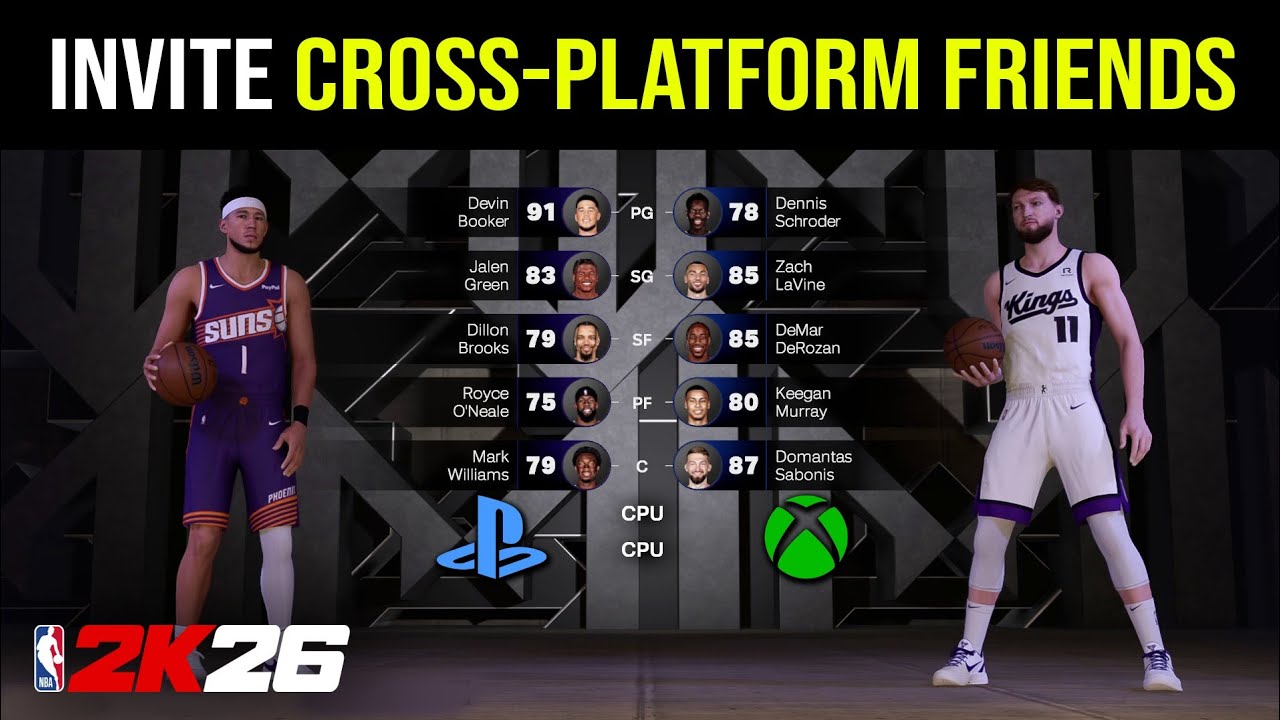 NBA 2K26: как пригласить друзей с разных платформ и играть с ними в онлайн-руководстве «Играйте с...