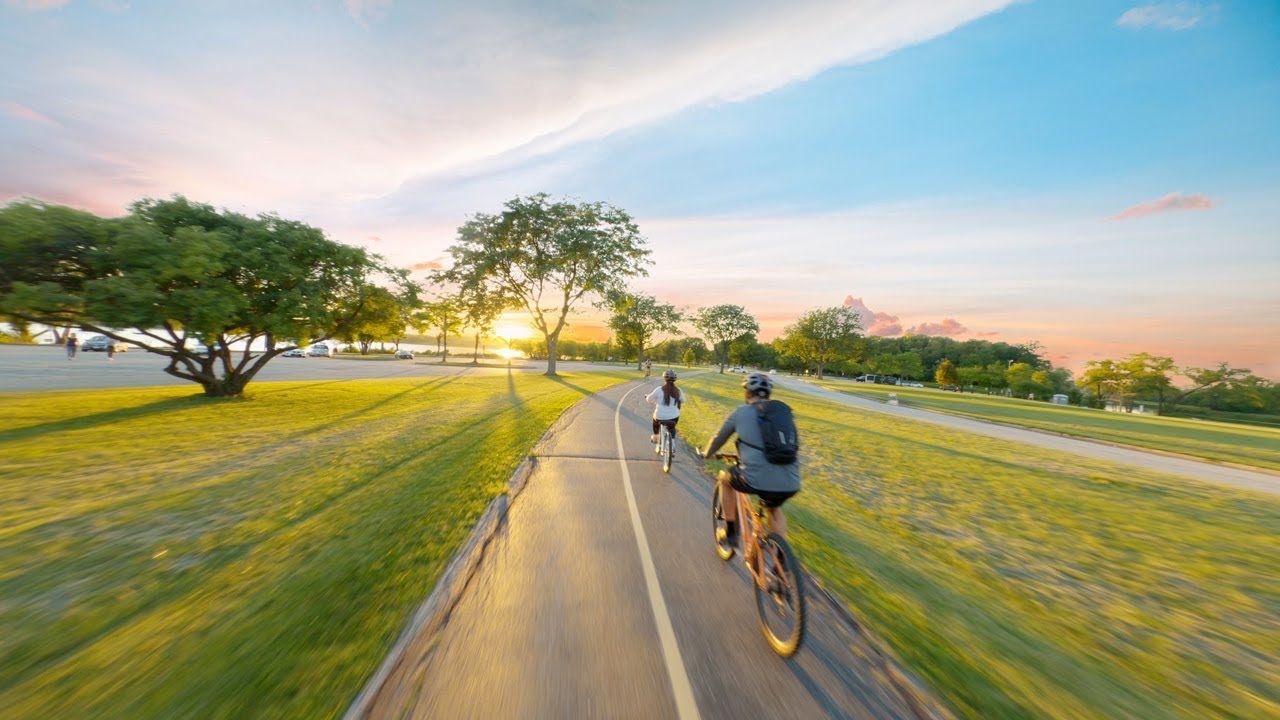 30 Minute Workout - Busse Woods Paved Bike Path - The Best Uninterrupted Bike Loop Near Chicago