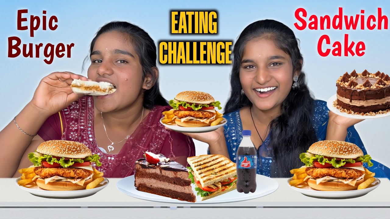 Epic Food Battle: Who Conquers the Burger & Cake Sandwich?