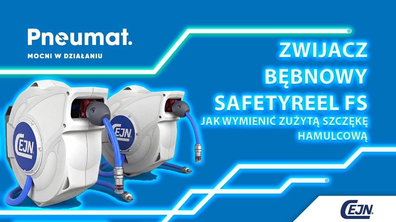 Bęben na waż pneumatyczny CEJN - jak wymienić zużytą szczękę hamulcową w zwijaczu pneumatycznym?