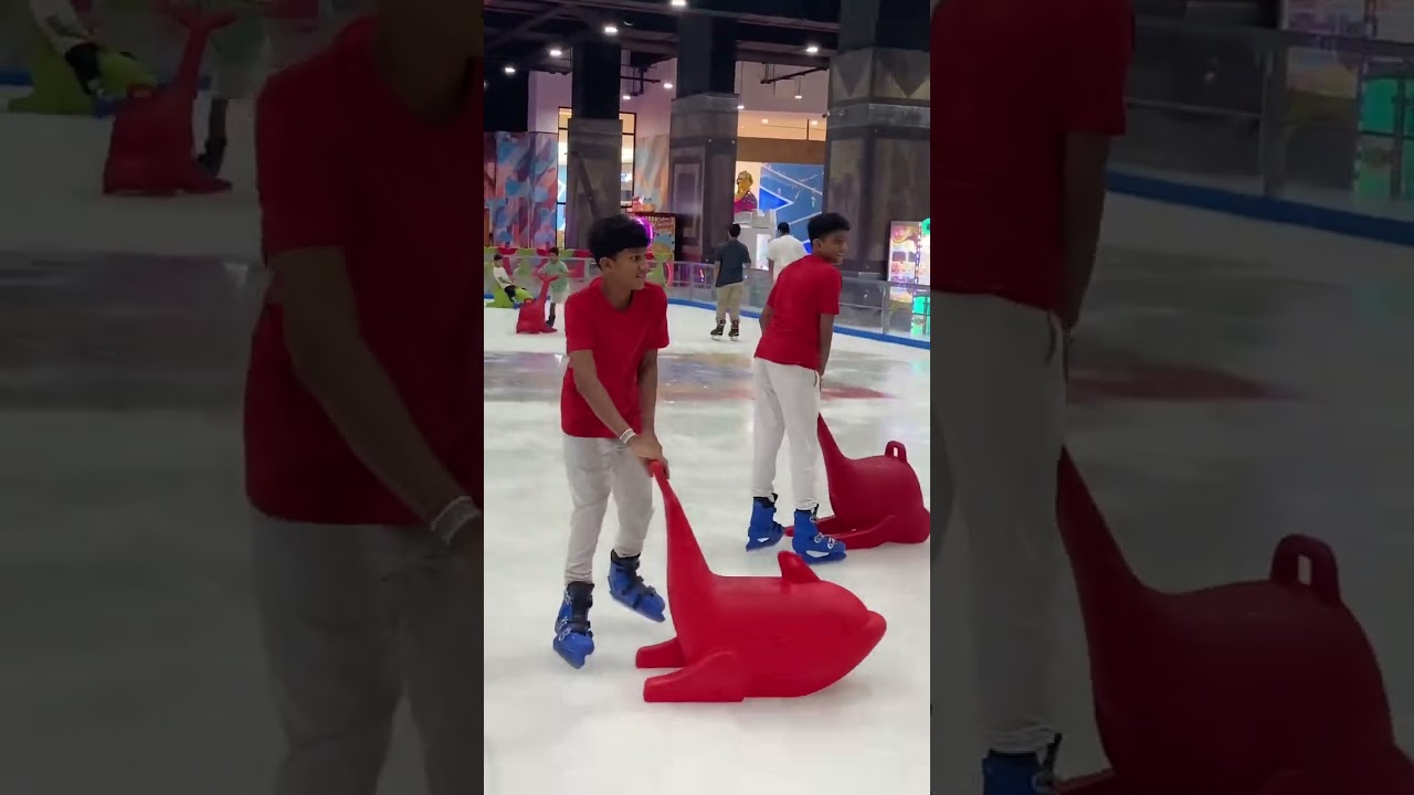 Ice skating ⛸️ #shorts #prabanjan #dharshanan