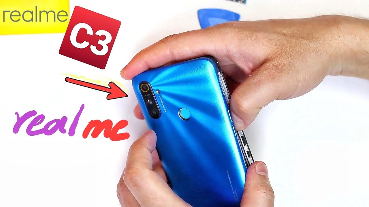 تفكيك ريلمى سى 3 من الداخل  Realme C3 teardown