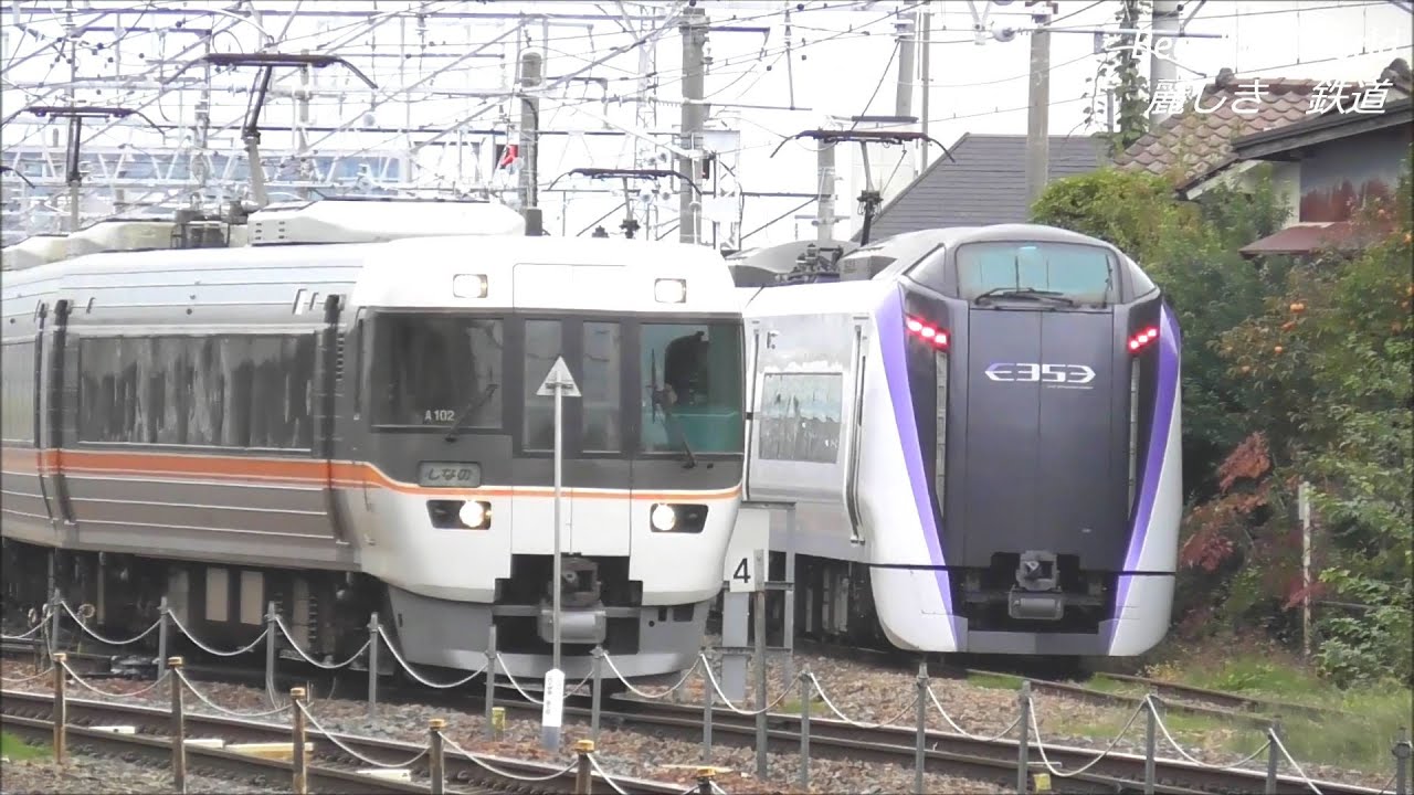特急「あずさ」用  E353系S101編成  383系やキハ110系と離合しながら長総に入場！2025.10.31 JR長野総合車両センター　panasd 4096
