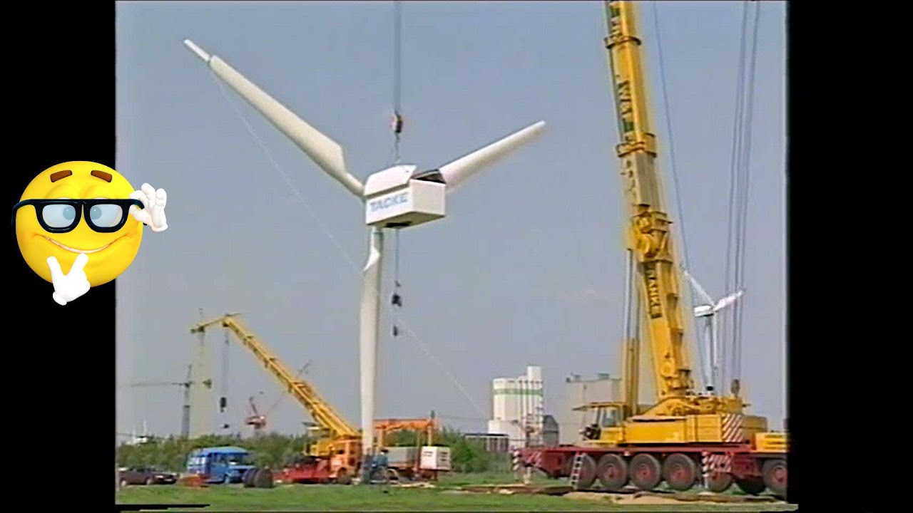 Enstehung des Windparks Husum-Südermarsch, 7 x Tacke TW 250, 8 x HSW 250 Windkraftanlagen 1992