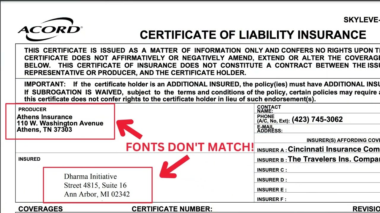 How to Identify a Fraudulent Certificate of Insurance (COI) in 6 Easy Steps