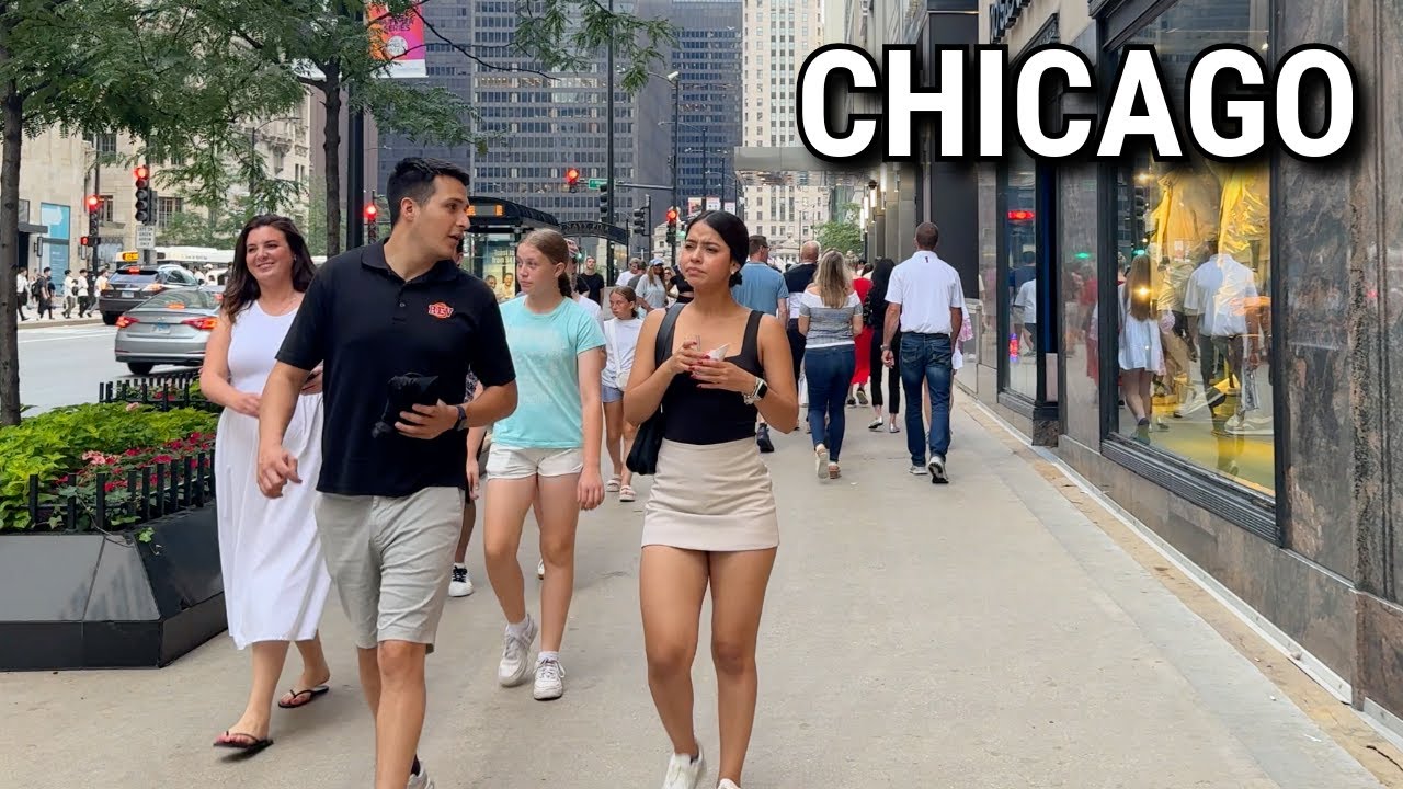 Chicago 🇺🇸 Summer Walk 😎 Hot Sunday Vibe Walking Tour | July 27, 2025 | 4K Video