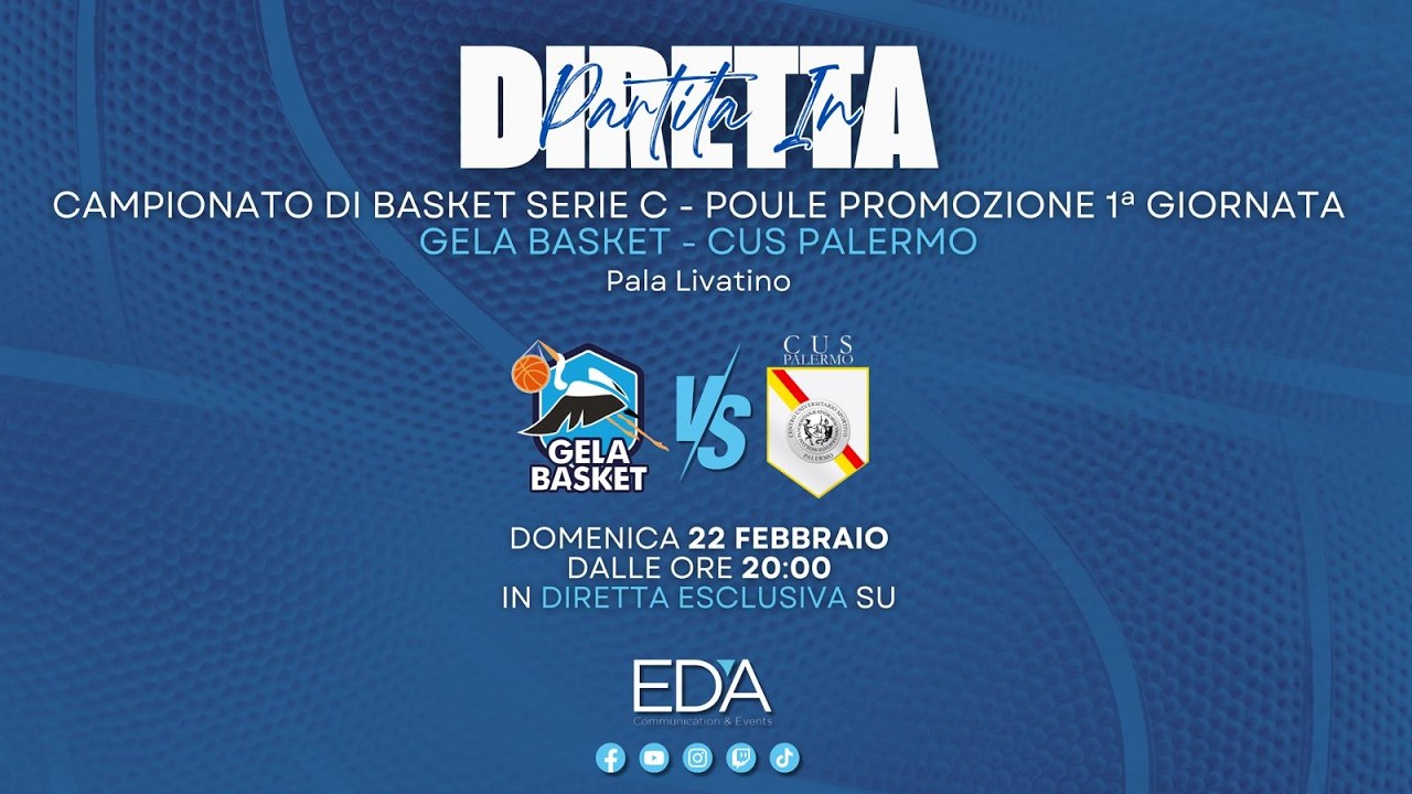 GELA BASKET vs CUS PALERMO del 22.02.2026