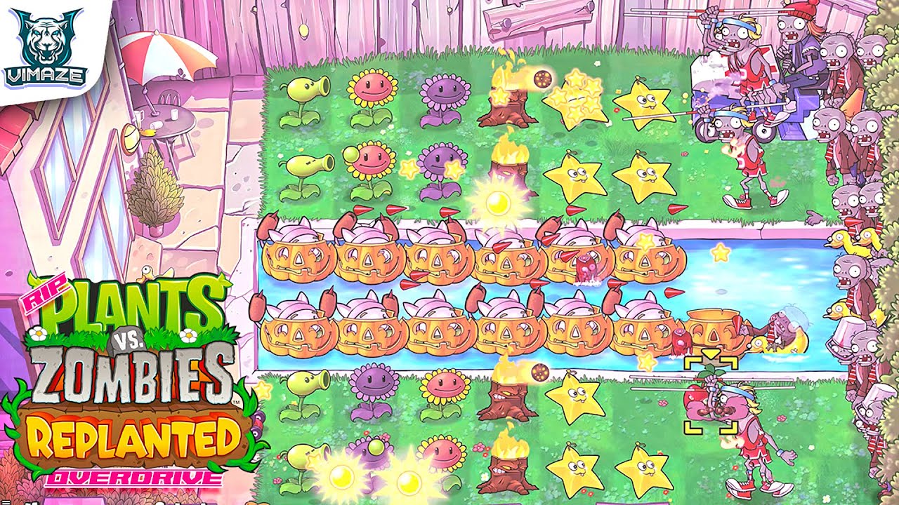 Plants vs. Zombies: Replanted - RIP Mode Overdrive Pool Gameplay (4K) Part 23