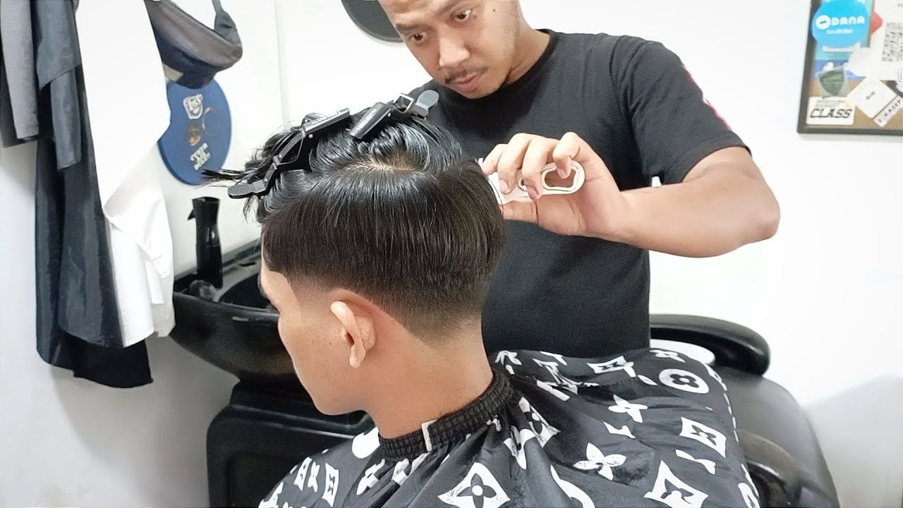 TAPER FADE !! Tutorial Potong rambut detail step by step untuk pemula