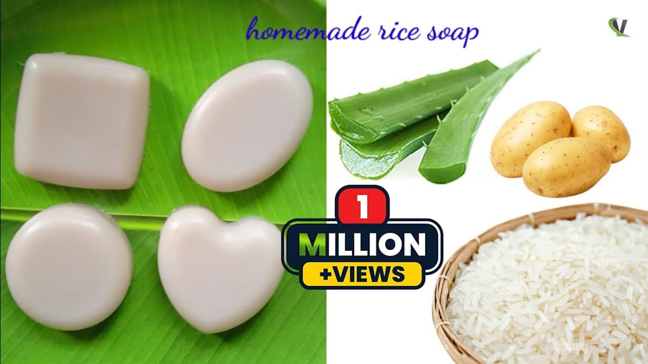 best instant skin whitening rice soap / homemade beauty soap