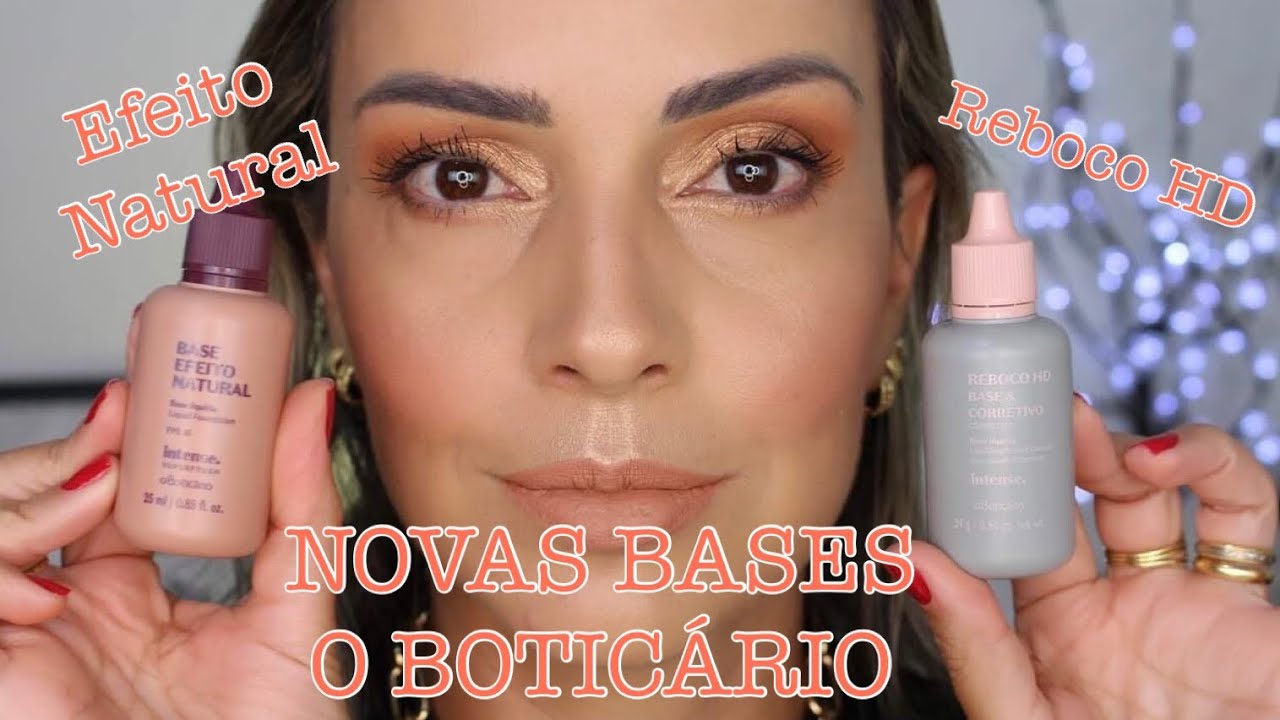 NOVAS BASES INTENSE O BOTICÁRIO: Efeito Natural x Reboco HD + Corretivo