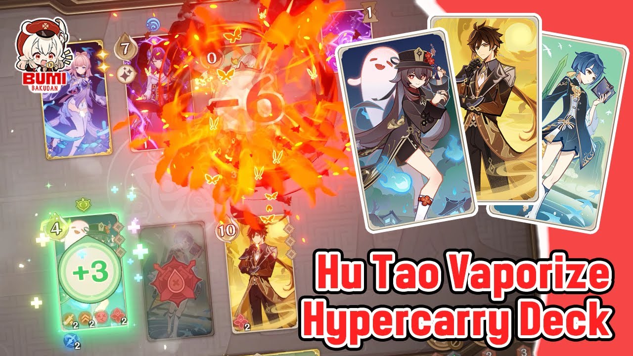 Hu Tao Vaporize is Insane! Defeating 2 Characters in a Row! | Genshin TCG
