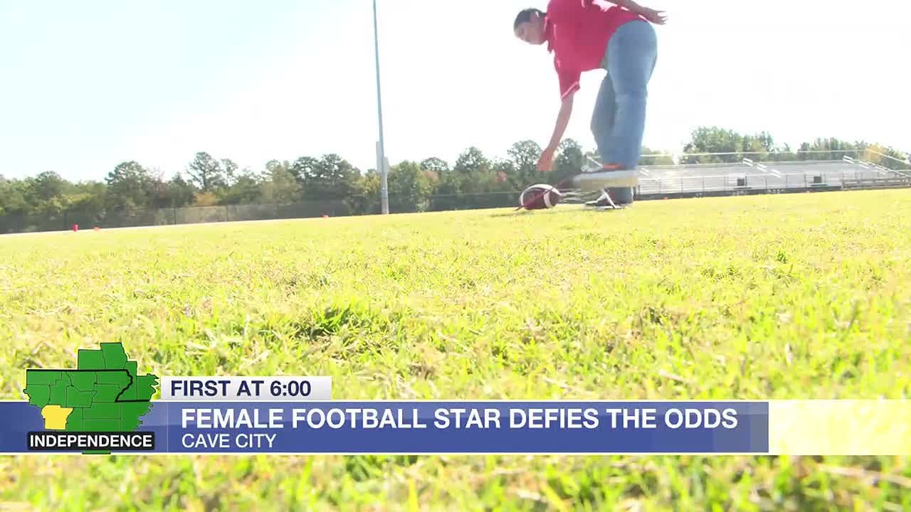 Female football star in Cave City defies the odds