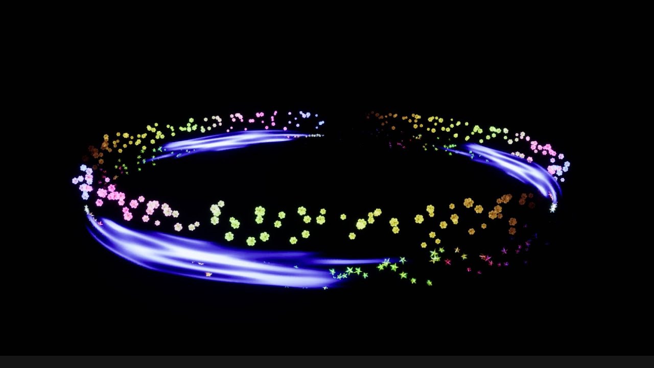 Unreal Engine 5 : Colorful flowers  VFX  effect animation preview 虚幻引擎5：多彩花朵绽放特效动画预览