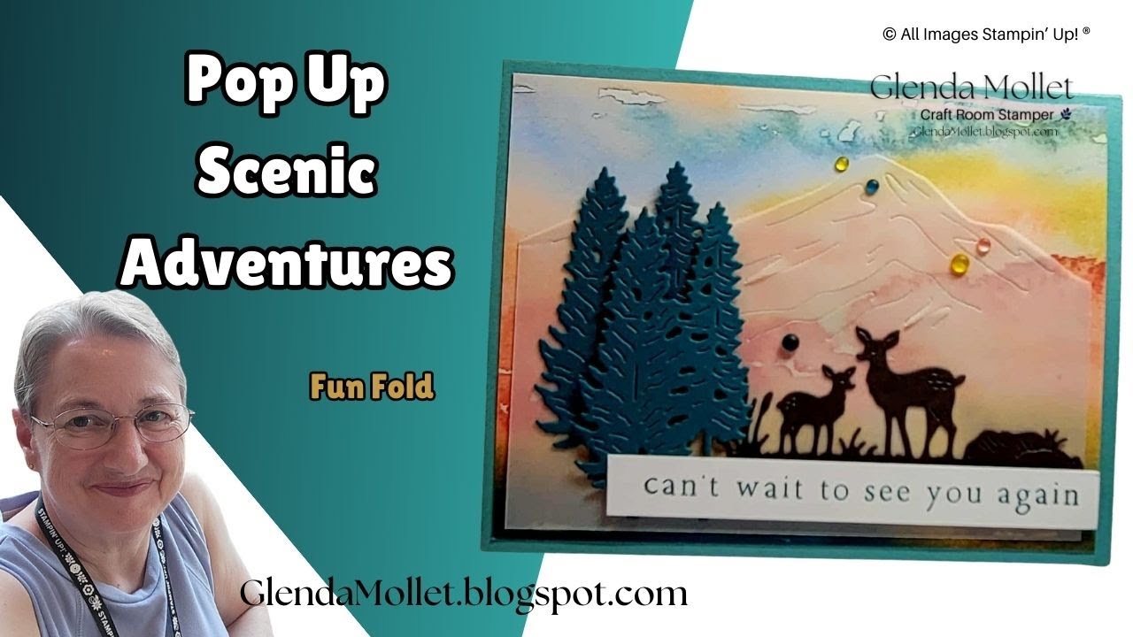 Inside Pop Up Scenic Card Tutorial - Pop Up Petals, Scenic Wonder, Autumn Trees