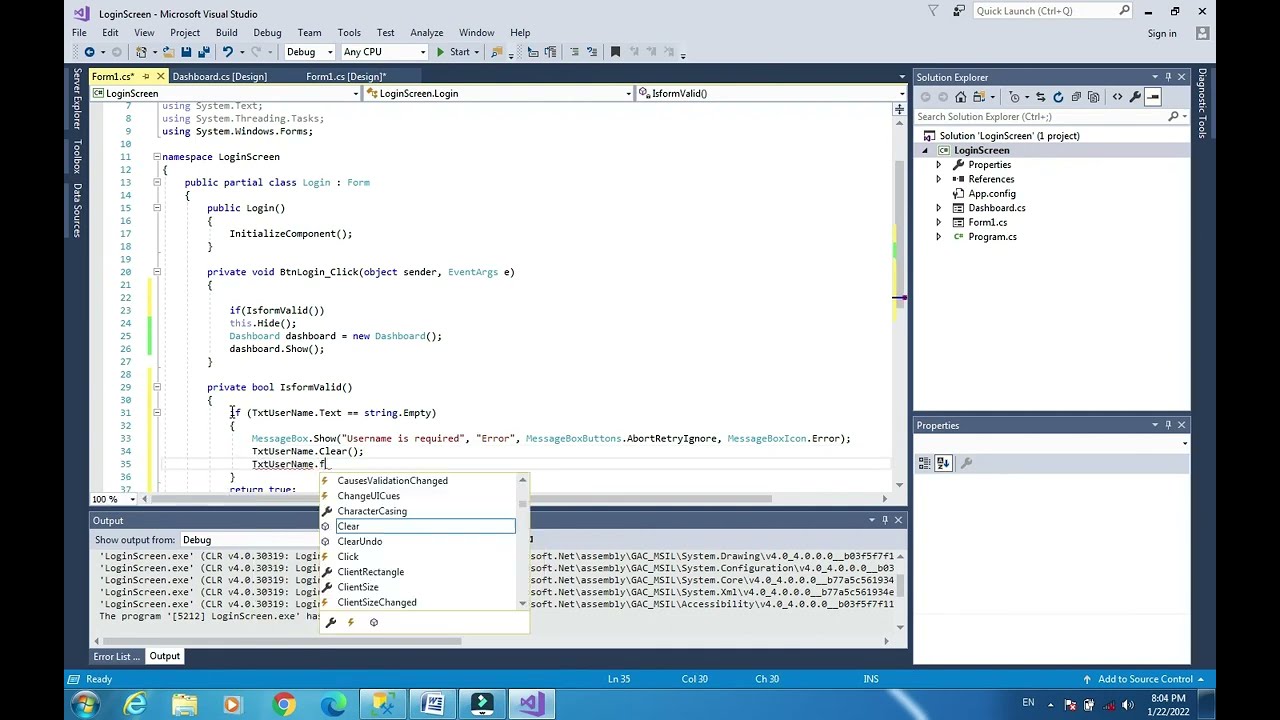 Data Validation in C#