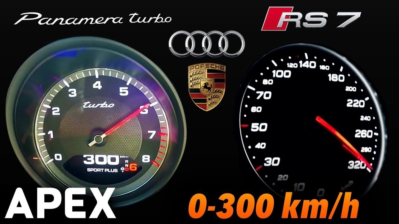 2018 Porsche Panamera Turbo vs. Audi RS7 - Acceleration Sound 0-100, 0-300 km/h | APEX