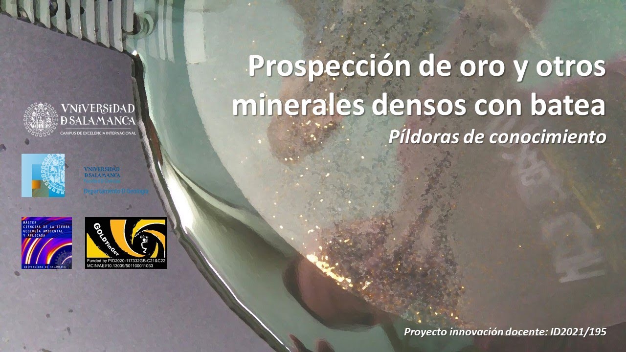 Prospección de oro y otros minerales densos con batea