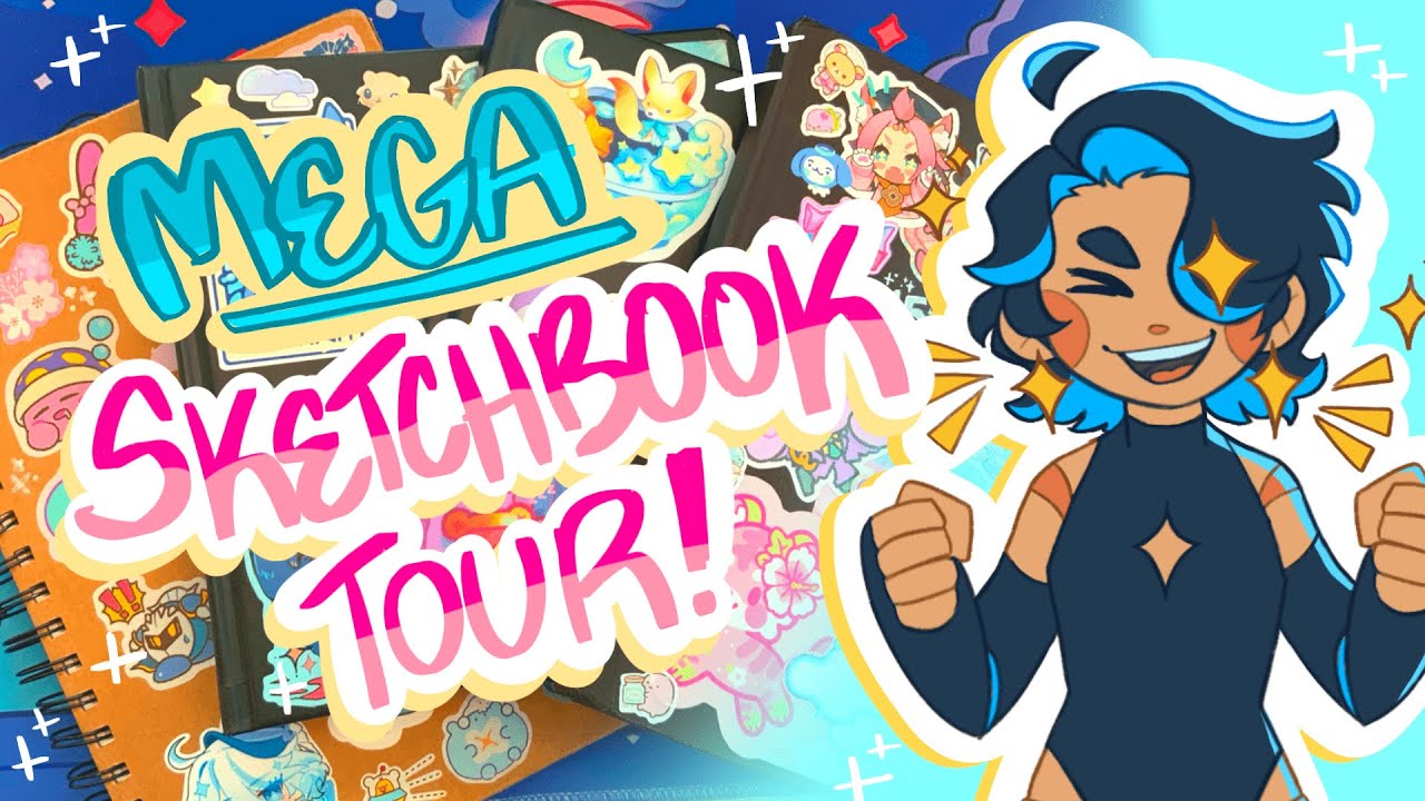 HUGE 4-in-1 sketchbook tour!! ☆ (2023-2025)
