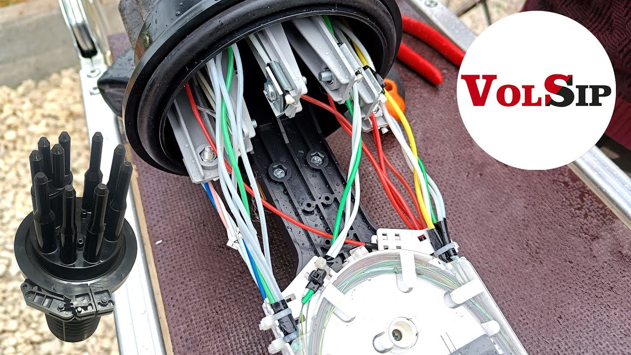 Монтаж оптической муфты VolSip 5120 64