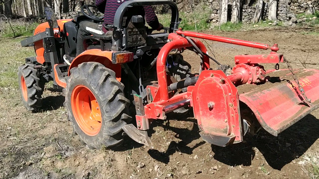 kubota b2650 cevizlik çapalama Türkay 130 cm rotavatör