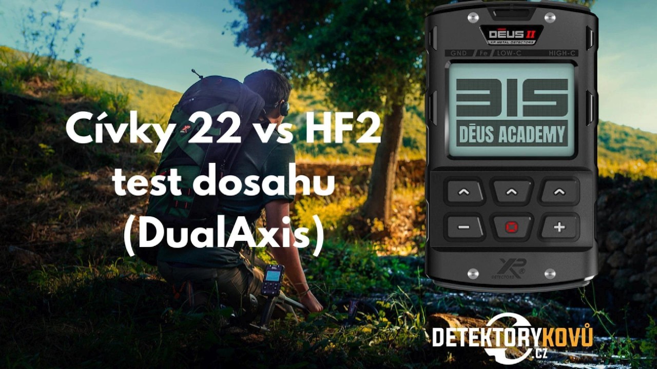 XP DEUS 2 - verze 4.1 - 22 vs HF2  - DualAxis - hloubkový test