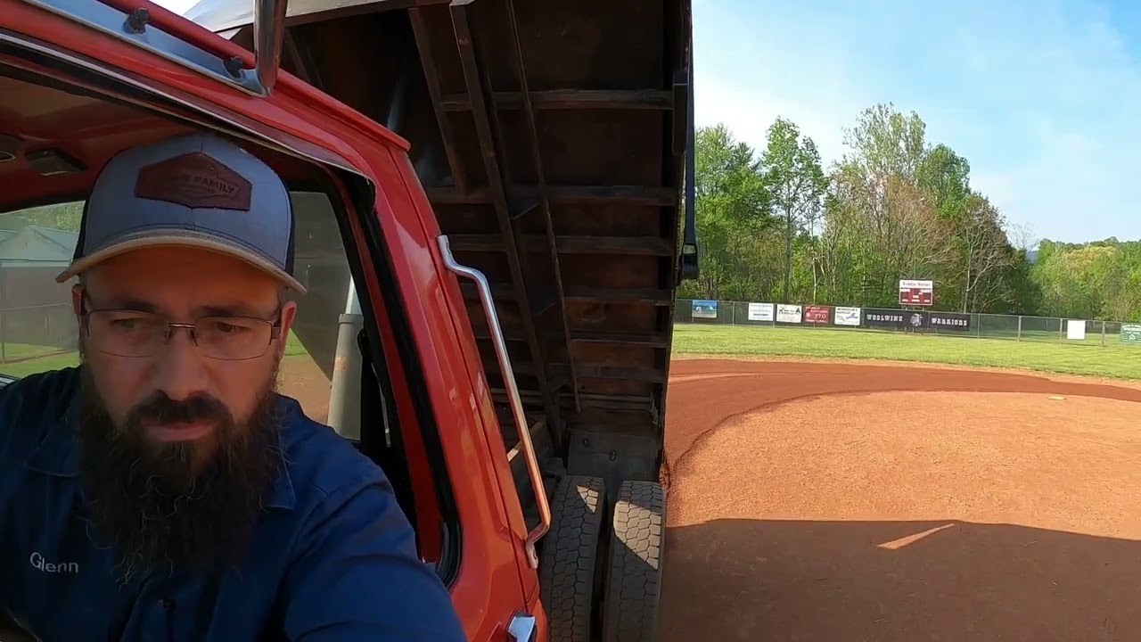 Reconditioning Our Ball Field and Hauling With the F-800 Ford Dump Truck...