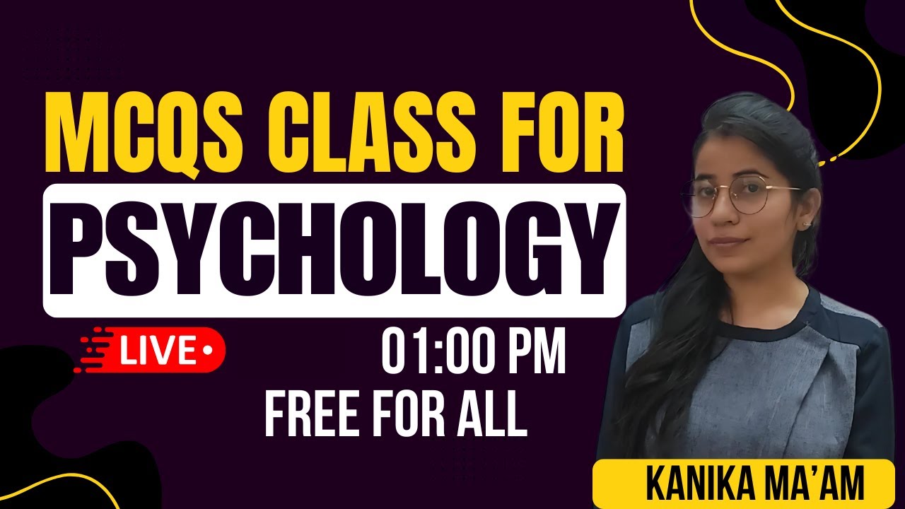 PSYCHOLOGY MCQs  | PSTET 2025 | 01:00 PM। KANIKA MAM