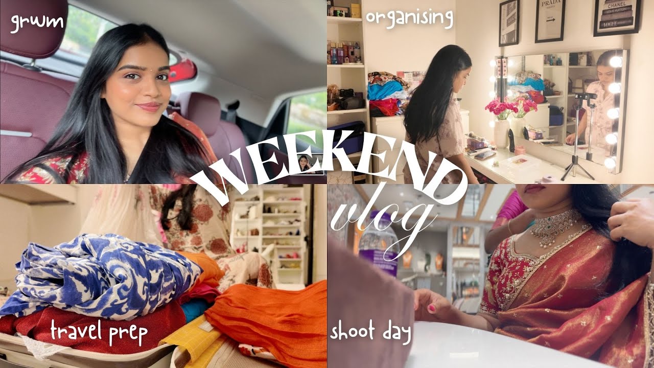 Weekend Vlog | Shoot Day | Organising | Prepping For Vacay | Prathyusha Devara