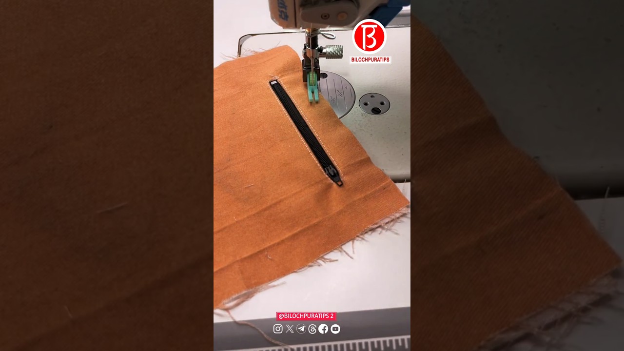 How to make a zipper pocket Sewing Tutorial Part 26