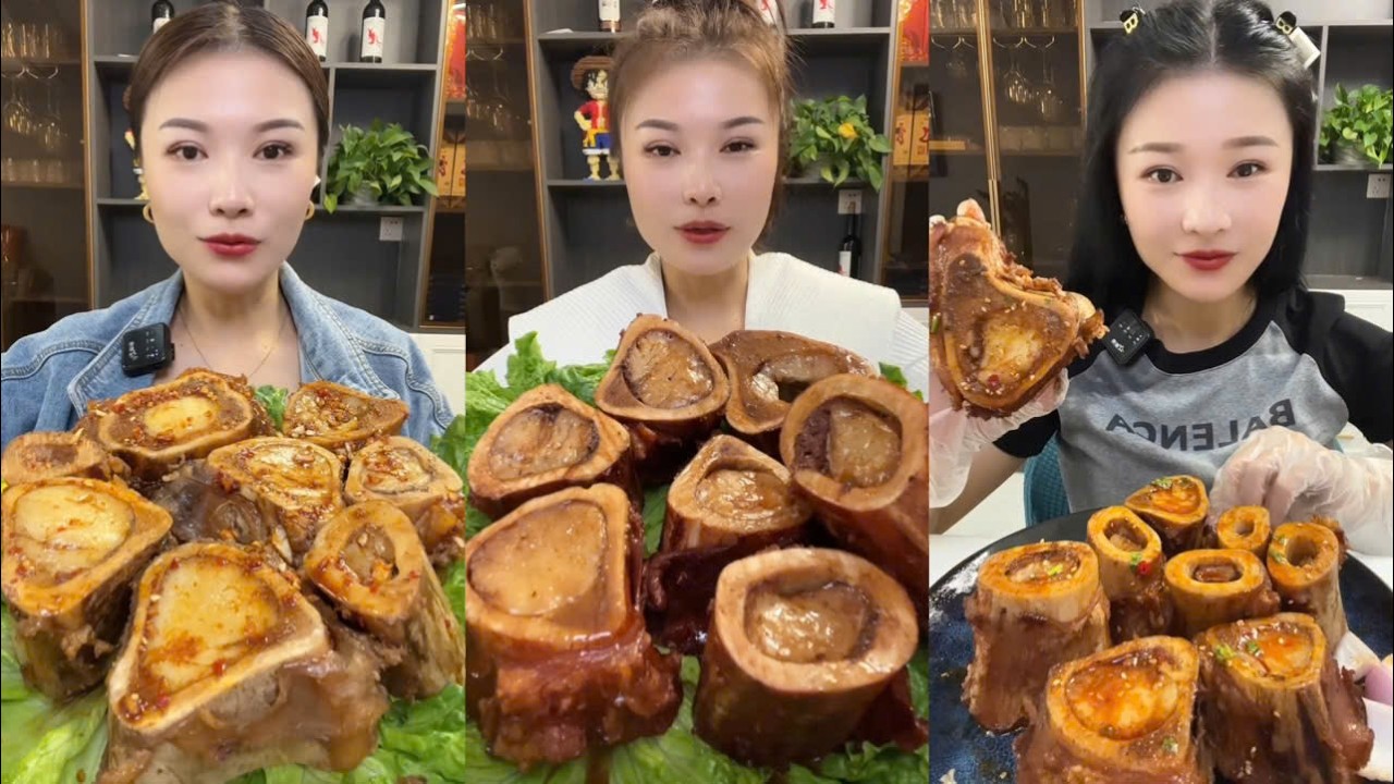Mukbang bone marrow asmr- 牛骨髓 - 쇠고기 골수 - 牛骨髄 - thánh ăn tủy xương #2229 Jin Jin Official