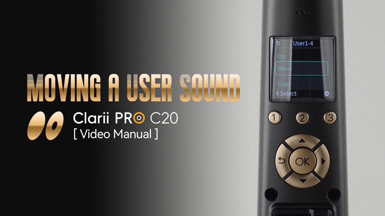 Moving a User Sound | Clarii PRO C20 Video Manual