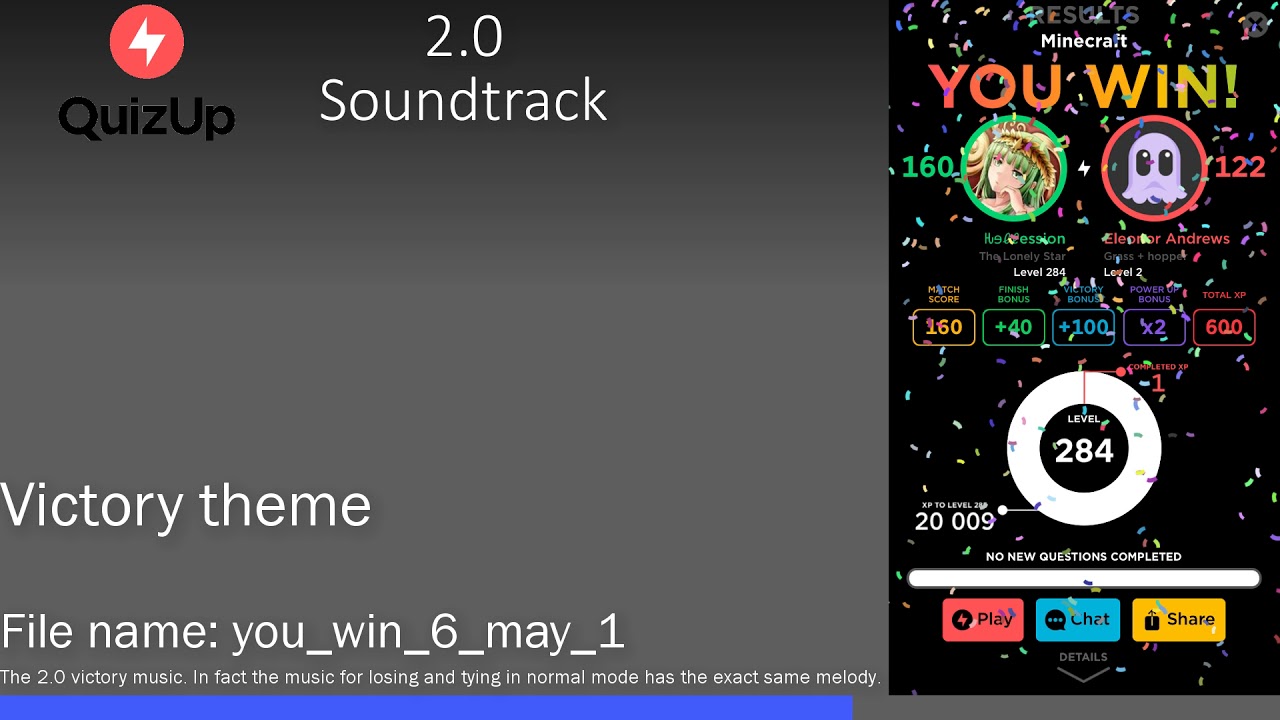 QuizUp 1.0 + 2.0 - Entire Soundtrack and all sounds