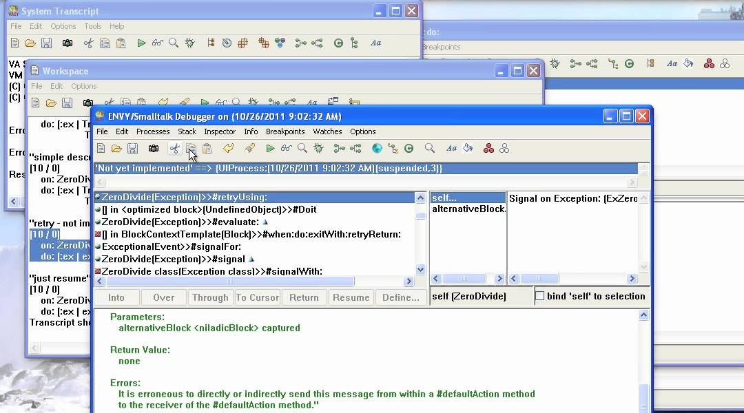 ST 4U 150: Exception Handling in VA Smalltalk
