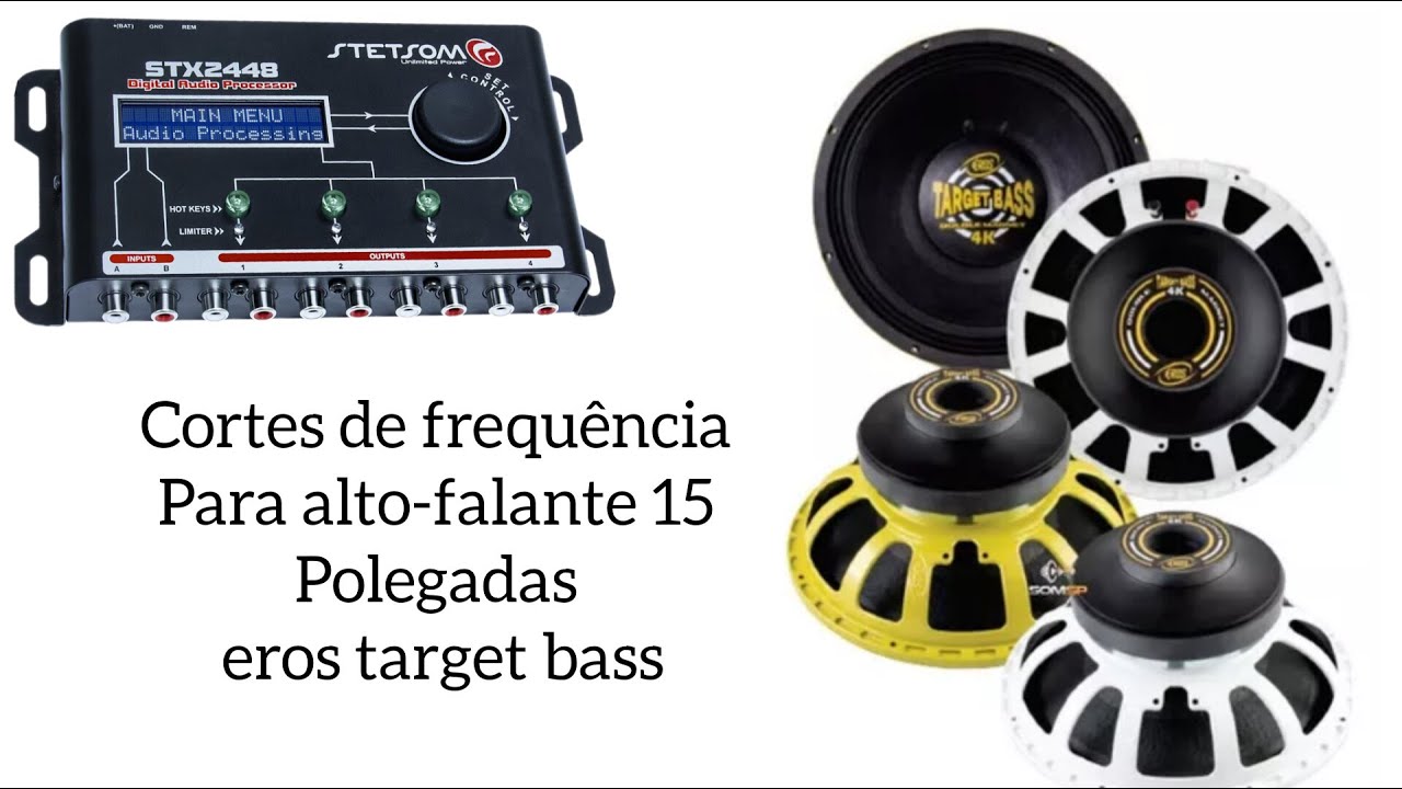 Cortes de frequência,grave eros target bass de 15 polegadas