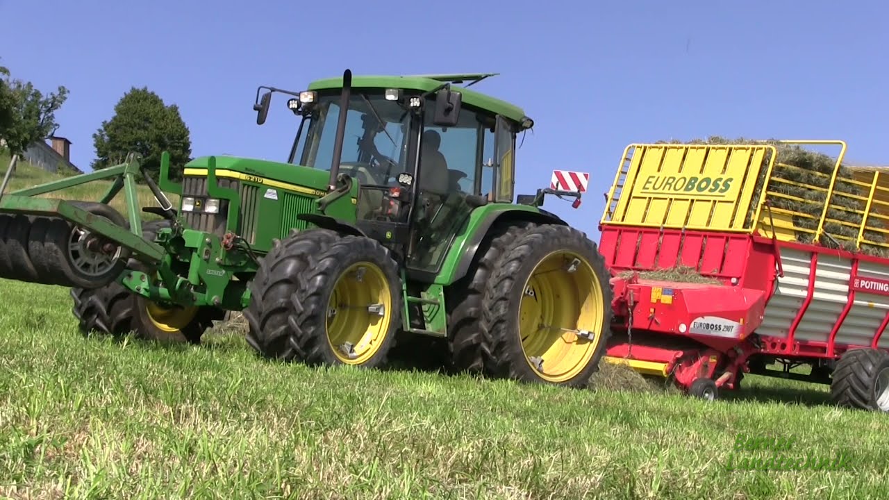 Heuernte mit Pöttinger Euroboss | Fella | John Deere 6210