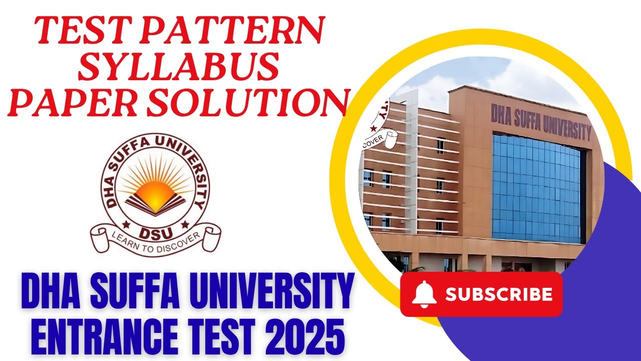 DHA Suffa University Entry Test Preparation 2025 | Test Pattern Syllabus & Past Paper Solution