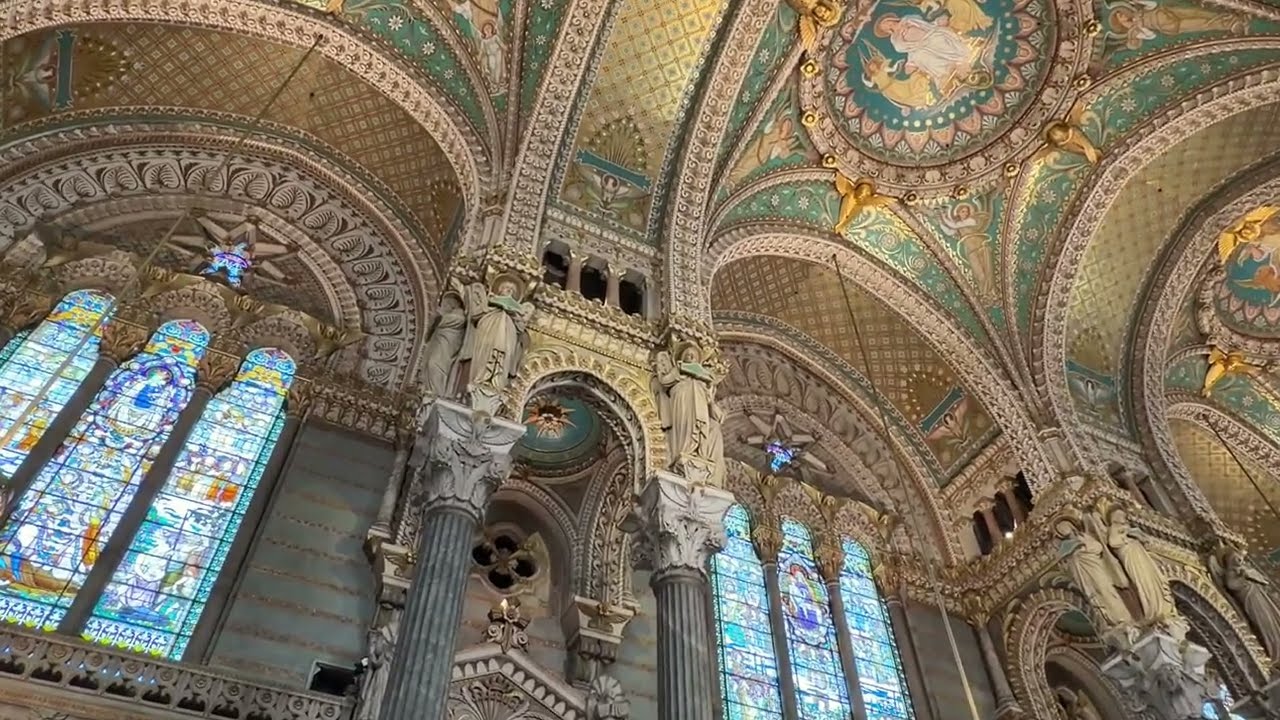 Lyon France Basilique Notre-Dame 4K HD