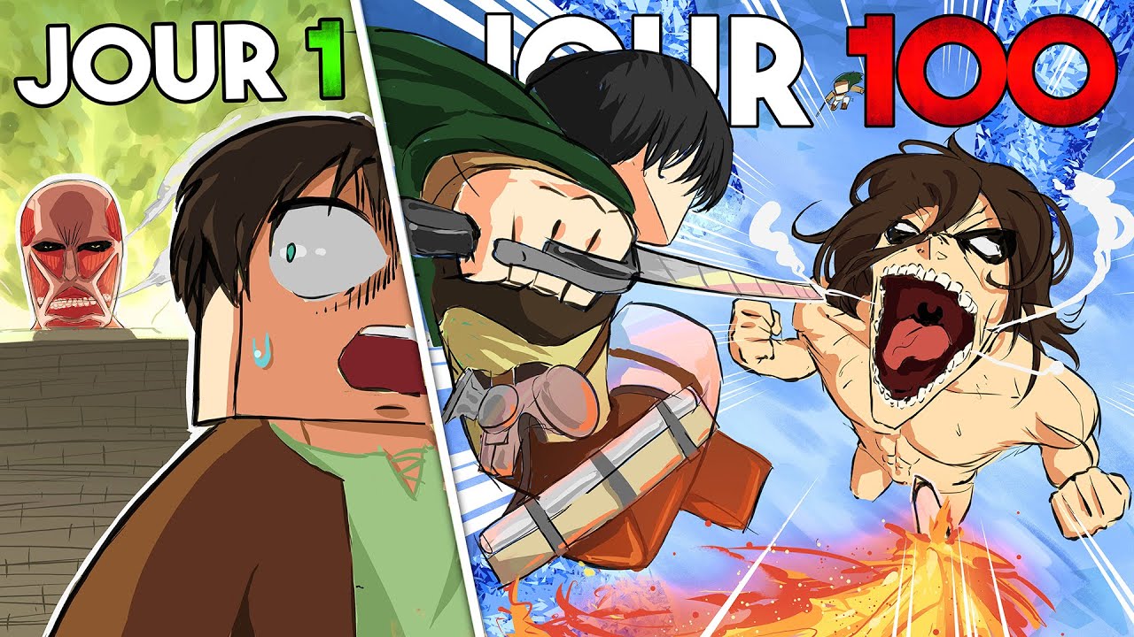 J'ai SURVÉCU 100 JOURS dans MINECRAFT L'ATTAQUES DES TITANS...et rien ne s’est passé comme prévu