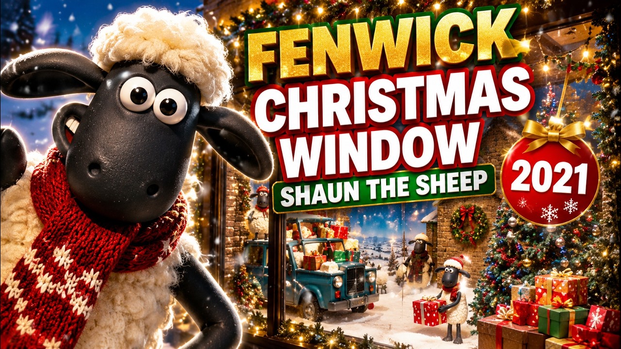 Fenwick Christmas window (2021) Shaun the sheep