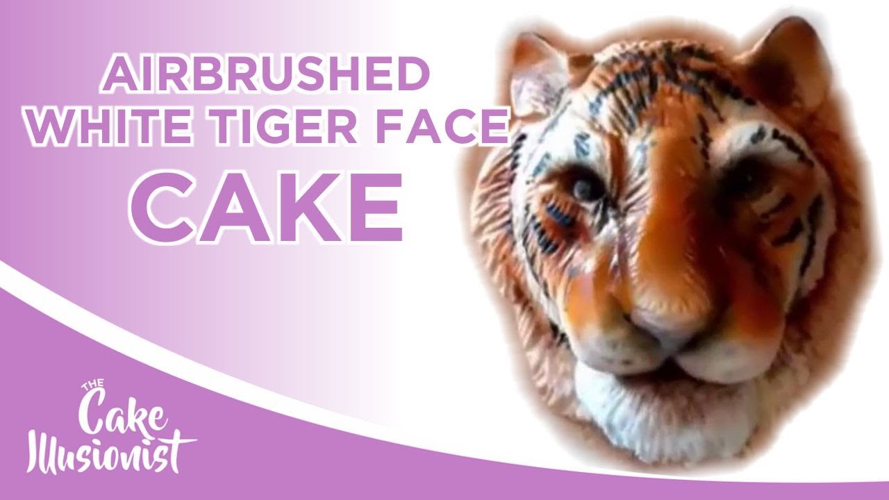 Tiger Face Airbrushed Cake | The Cake Illusionist LIVE